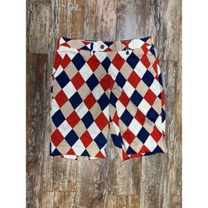 Men's Loudmouth Golf Shorts Argyle Colorful Size 36 Diamond